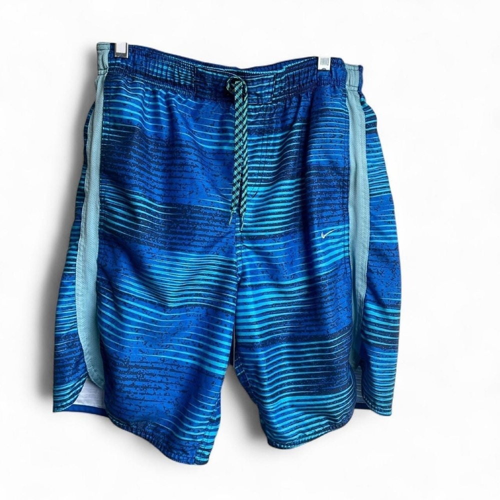 Nike Blue Swim Trunks Men's Shorts Beach Summer Pool Cruise Travel Aqua Sz S